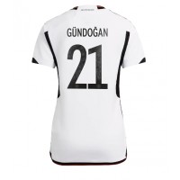 Camiseta Alemania Ilkay Gundogan #21 Primera Equipación Replica Mundial 2022 para mujer mangas cortas